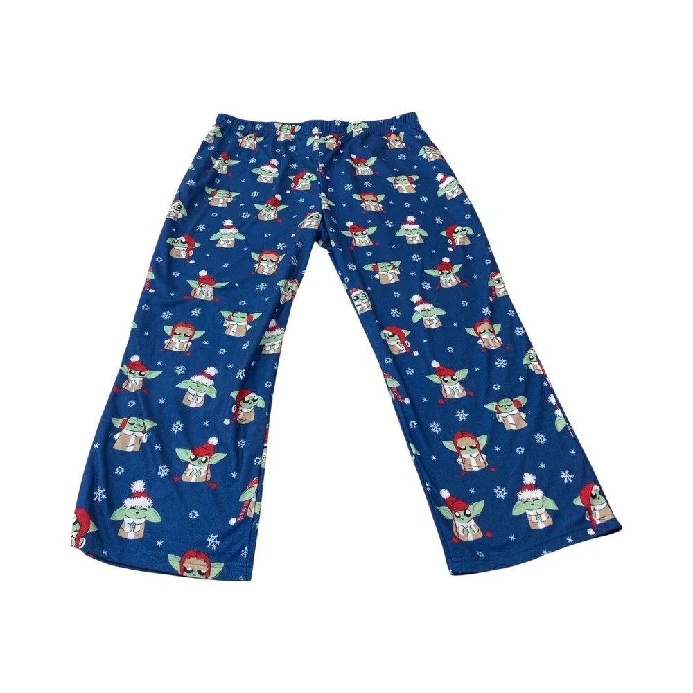 Munki Munki Star Wars The‎ Mandalorian Baby Yoda Grogu Pajama Set XXL Holiday